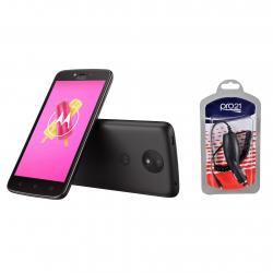 Combo Celular Motorola C+ Libre Gris + Cargador de Regalo