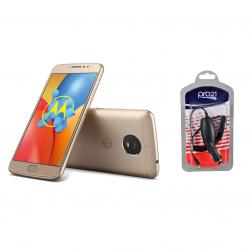 Combo Celular Motorola E+ Libre Dorado + Cargador de Regalo