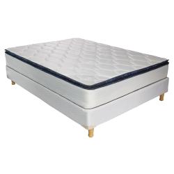 Conjunto Golden Line Colchón + Sommier 2 Plazas Line Horus Azul