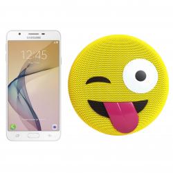 Combo Celular Samsung J7 Prime Blanco Libre + Parlante BT Emoji de Regalo