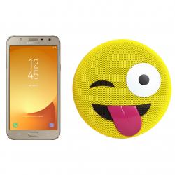 Combo Celular Samsung J7 Neo Dorado Libre + Parlante BT Emoji de Regalo