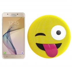 Combo Celular Samsung J7 Prime Dorado Metalic Libre + Parlante BT Emoji de Regalo