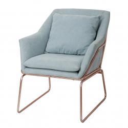Sillón Niza con Patas Rose Gold