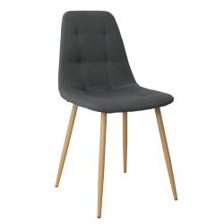 Silla de Tela Gris Oscuro