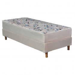 Combo Colchón + Sommier Superflex Plata 1 Plaza Resortes