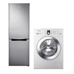 Combo Heladera Samsung No Frost 332 lts Inox + Lavarropas Samsung WW65M0NHCU de Regalo.