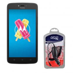 Combo Celular Motorola C Negro Libre + Cargador Celular Mobo de Regalo.