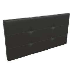 Respaldo de Cama Mussa Esparta Ecocuero 2 Plazas Negro