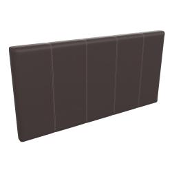 Respaldo de Cama Mussa Rodas Ecocuero 2 Plazas Chocolate