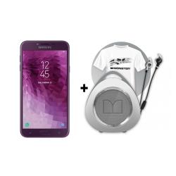 Combo Celular Samsung J4 Violeta - Libre + Kit Monster: Parlante + Auriculares + Remera Oficial
