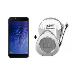 Combo Celular Samsung J4 Negro - Libre + Kit Monster: Parlante + Auriculares + Remera Oficial