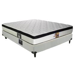 Combo Colchón King Koil Augusta 2 Plazas 140x190x25 cm Resortes + Sommier King Koil Sensations 2 Plazas