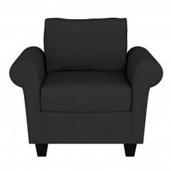Sillón Mussa Olimpo 1 Cuerpo Chenille Negro