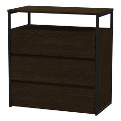 Cómoda Dielfe 3 Cajones Wengue CMC90-W