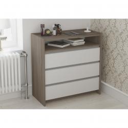 Cómoda Dielfe 3 Cajones Blanco Ciligio DMC3C-AN5B