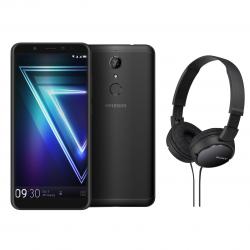 Combo Celular Hyundai Ultra Vision Plus Negro - Libre + Auriculares Sony MDR-ZX110 Negros