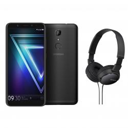 Combo Celular Hyundai Ultra Vision Plus Negro - Libre + Auriculares Sony MDR-ZX110 Negros