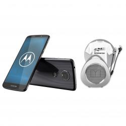 Combo Celular Motorola E5+ Gris - Libre + Kit Monster: Parlante + Auriculares + Remera Oficial