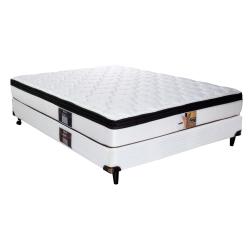 Combo Colchón King Koil Augusta 2 Plazas 140x190x25 cm Resortes + Sommier King Koil Sensations 2 Plazas