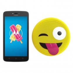 Combo Celular Motorola C Negro - Libre + Parlante Jam Bluetooth Emoji Guiño