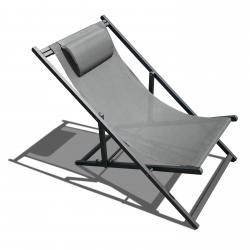 Silla Reposera Plegable Gris