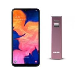 Combo Celular Samsung Galaxy J4 Core Azul - Libre + Cargador Portátil Soul 2600 mAh Rosa