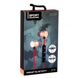 Auriculares Zuena Sport Magnet BT Dorado-Rojo