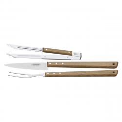 Set Asador Tramontina Acero Inox. 3 Piezas Churrasco