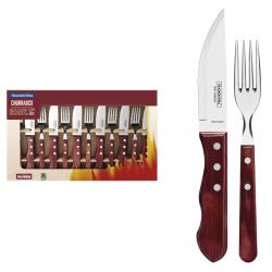 Set de Cubiertos Tramontina 12 Piezas Acero Inox. Polywood
