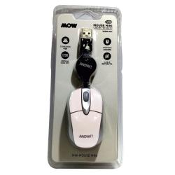 Mouse Mini Retráctil Mow Blanco