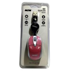 Mouse Mini Retráctil Mow Rosa