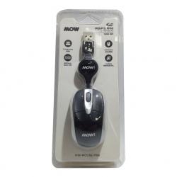 Mouse Mini Retráctil Mow Negro