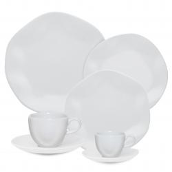 Juego de Platos Baúl Oxford 42 Piezas Porcelana Blanco