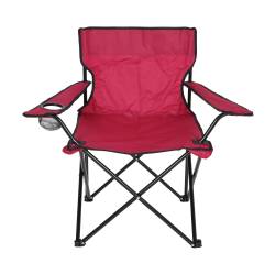 Silla Plegable Acero Roja