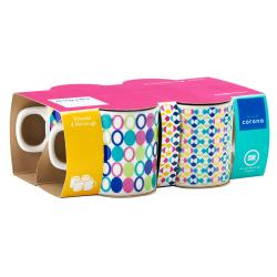 Set de Mini Jarros Mug x 4 Unid. Corona Cerámica