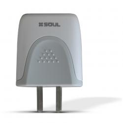 Cargador Viajero Dual Soul 2A Incluye Lightning CV-USB DUAL Blanco