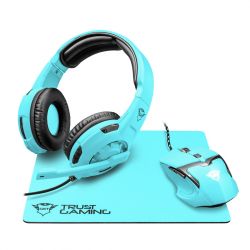 Combo Gamer Mouse + Pad + Auriculares Trust GXT790-SB Spectra Azul