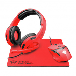Combo Gamer Mouse + Pad + Auriculares Trust GXT790-SR Spectra Rojo