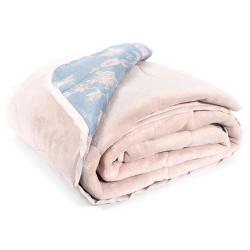 Acolchado 2 1/2P New Confort Flor Azul