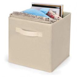 Caja Organizadora Plegable Beige 31x31x31 cm