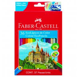 Ecolpices de Colores Faber Castell x 36 + Sacapuntas