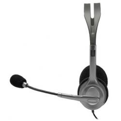 Auriculares con micrfono Logitech H111 Blk 1 Jack color gris