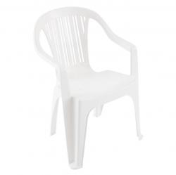 Sillón de plástico Garden Life con Respaldo Blanco