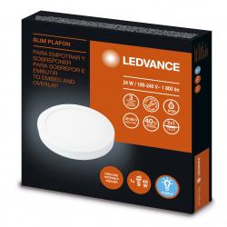 Lámpara Led Ledvance Slim Plafón Redondo 24 Watts