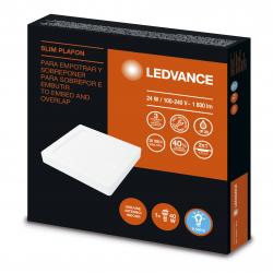 Lámpara Led Ledvance Slim Plafón Cuadrado 24 Watts