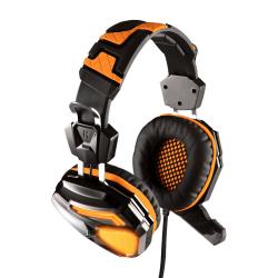 Auriculares Gamer Level Up Copperhead Negro y Naranja