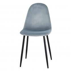 Silla de Comedor Velvet Gris x 4 Unidades