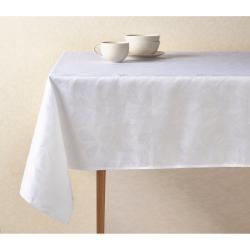 Mantel Dercomesa Jacquard 147x213 Hojas Blancas