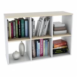 Organizador Centro Estant 6 Espacios Roble Escandinavo