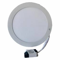Panel Led Redondo para Embutir Cálido 12 Watts